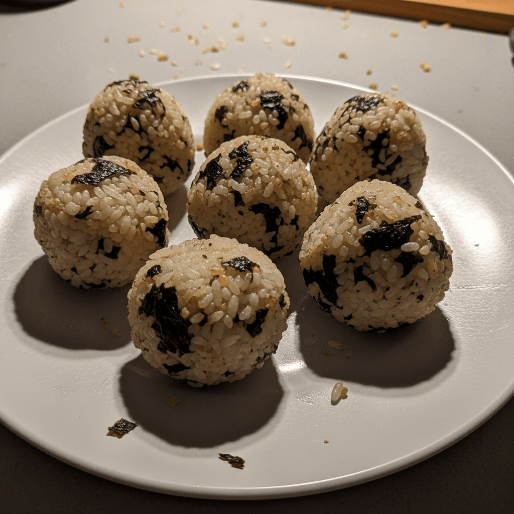 Crispy Rice Balls with Seaweed