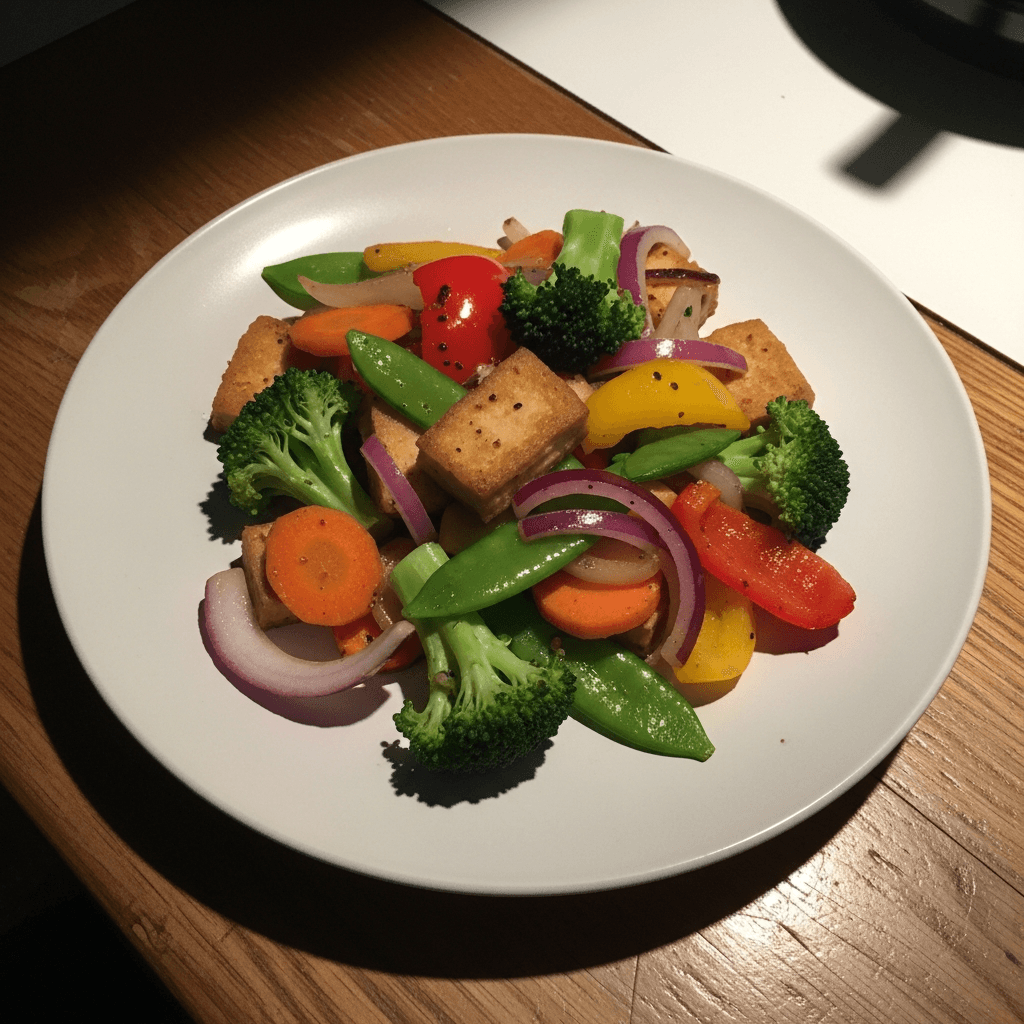 Seasoned Tofu Stir-Fry with Seasonal Vegetables