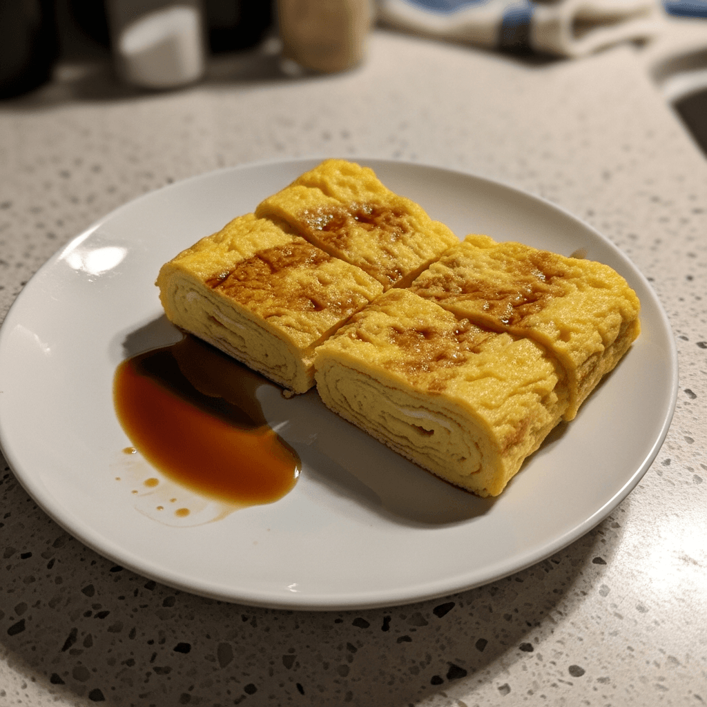 Fluffy Tamagoyaki with Soy Sauce