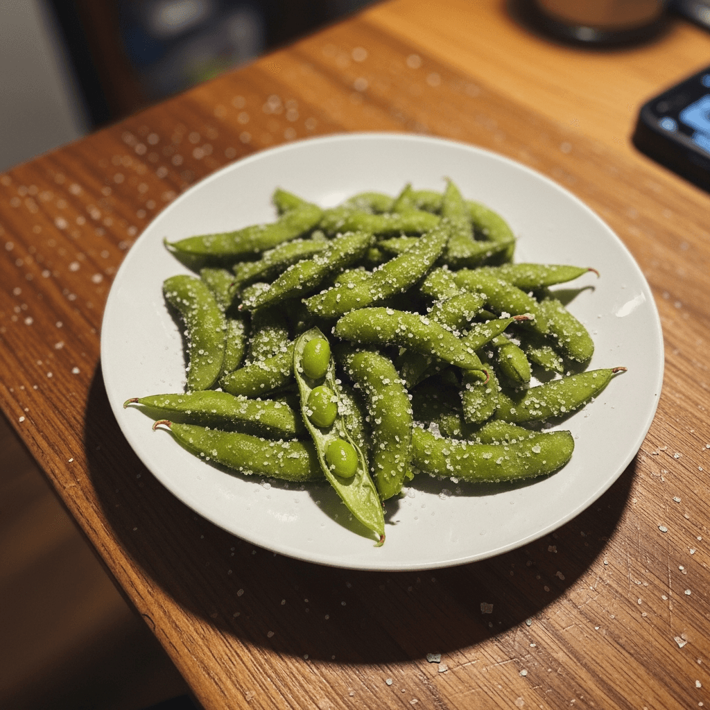 Crispy Edamame Beans with Sea Salt