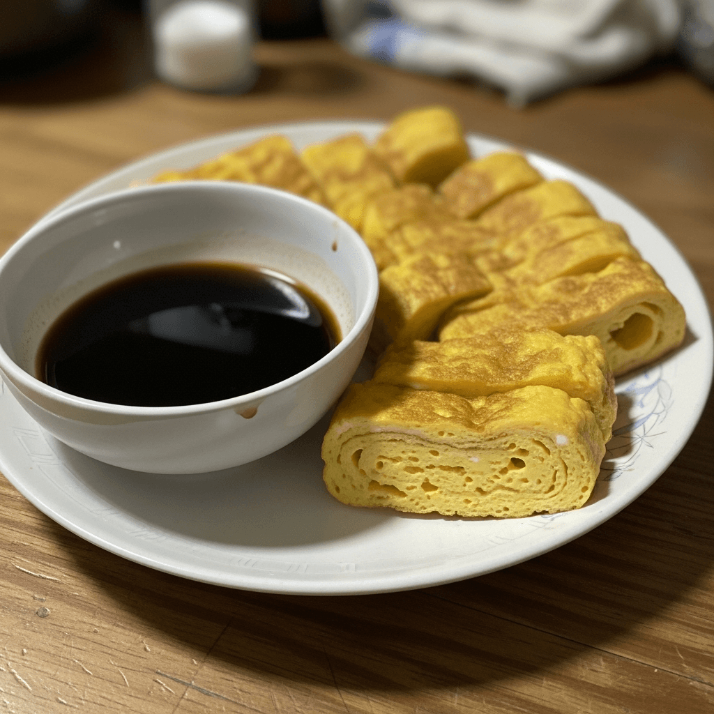 Wholesome Tamagoyaki with Soy Dipping Sauce