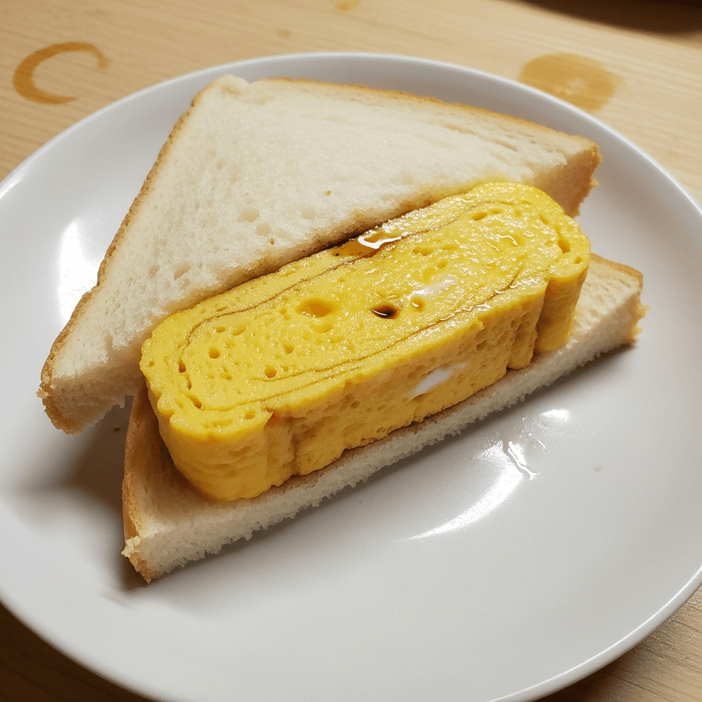 Traditional Tamago Sandwich with Soy Sauce