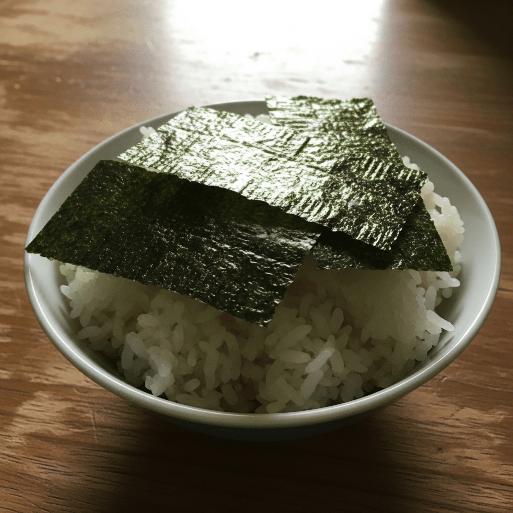 Aromatic Japanese Breakfast Rice with Nori