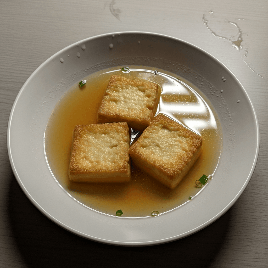 Crispy Agedashi Tofu in Dashi Broth